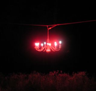 Outdoor hanging chandelier