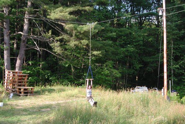 Serena on zip line