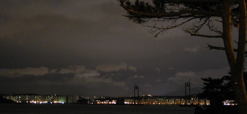 Gwangan Bridge at night