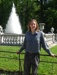 Bryan in front of Pyramid Fountain