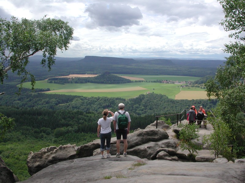 A lookout point along the path