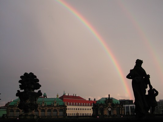 Rainbow over palace museum